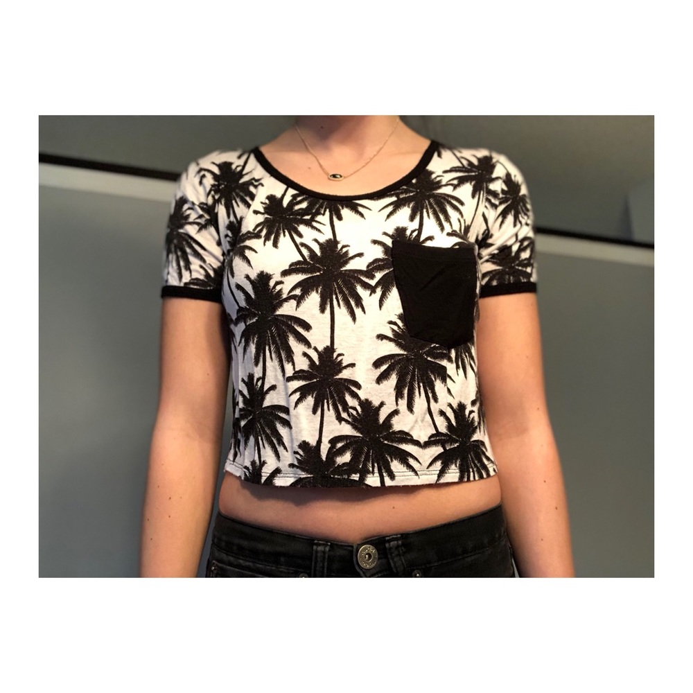 Palm Tree Crop Top